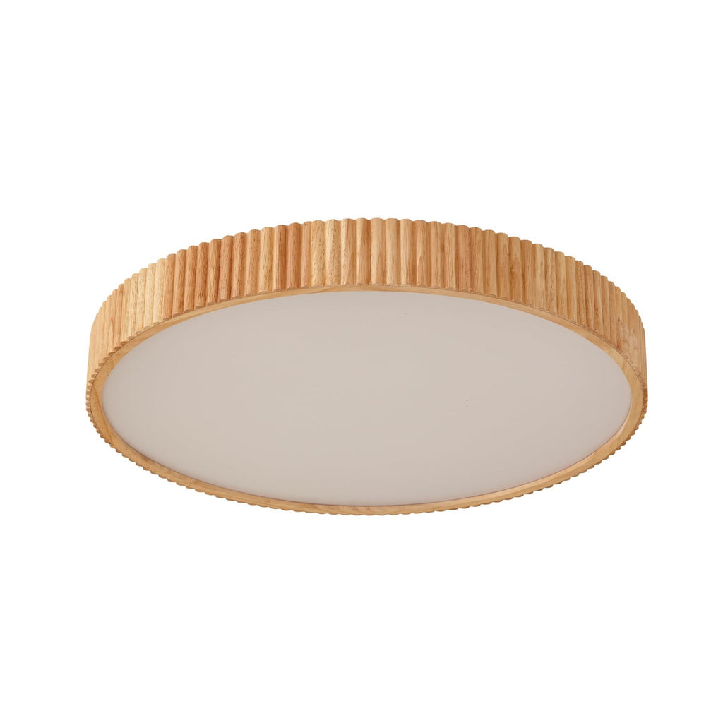Nærbilde av fjernkontroll til LED taklampe Velua hvit/tre