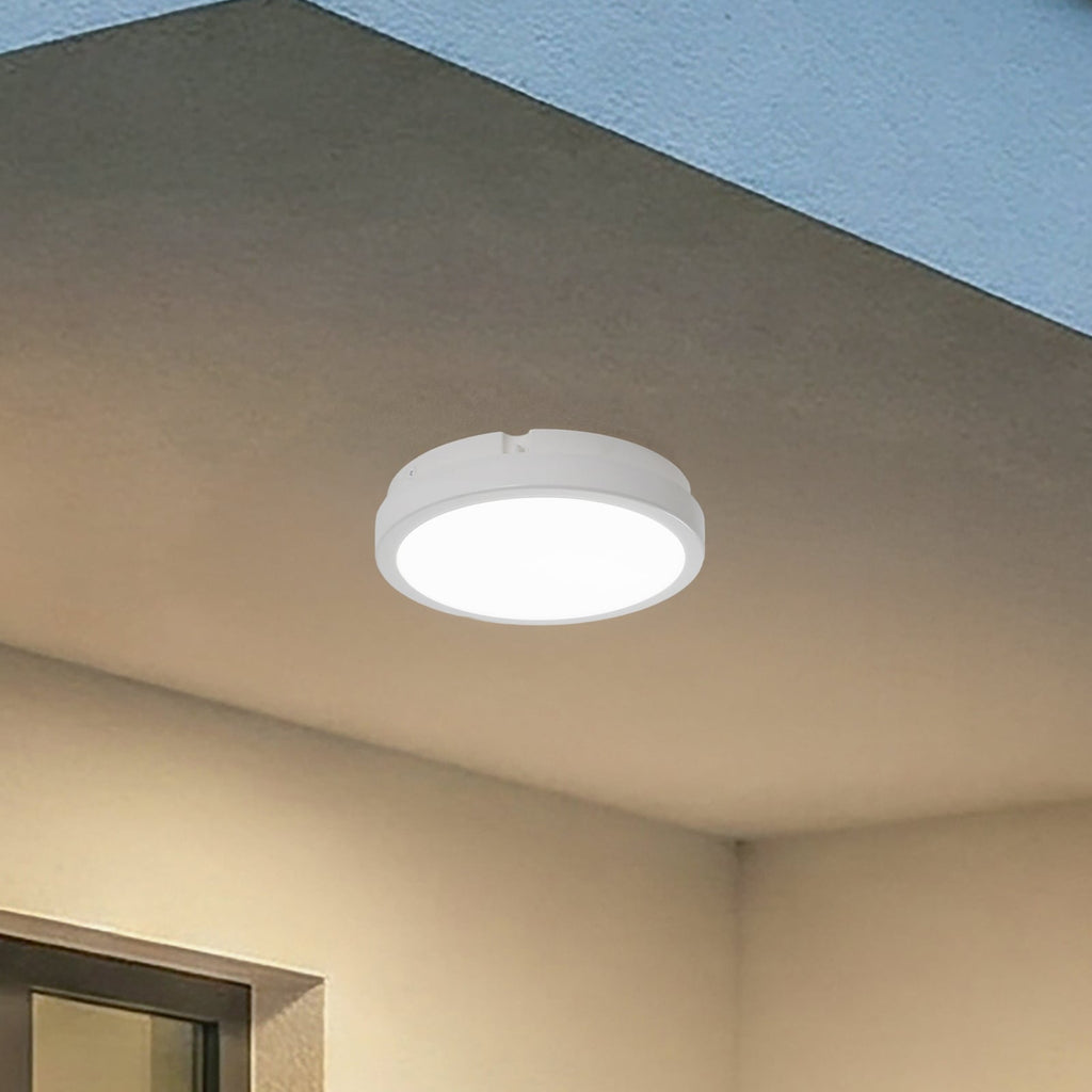 LED taklampe Vera hvit plast Ø22 cm forfra