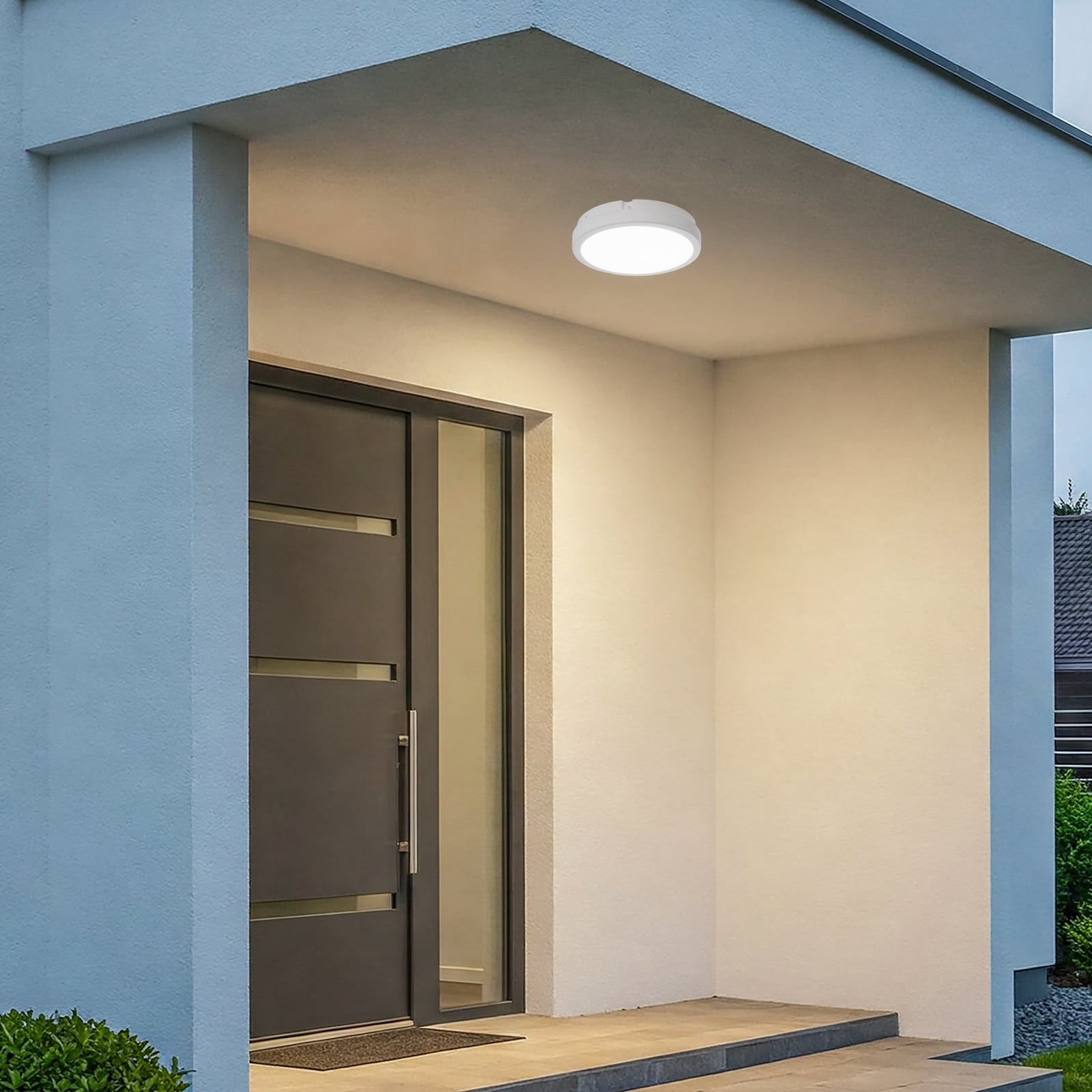 LED taklampe Vera hvit plast Ø22 cm bakside