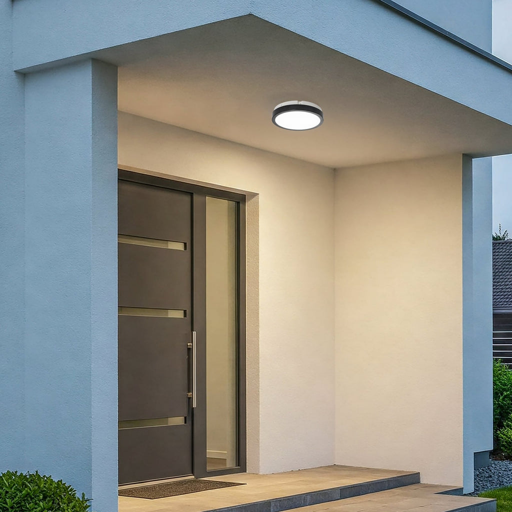 LED taklampe Vera svart plast Ø22 cm bakside