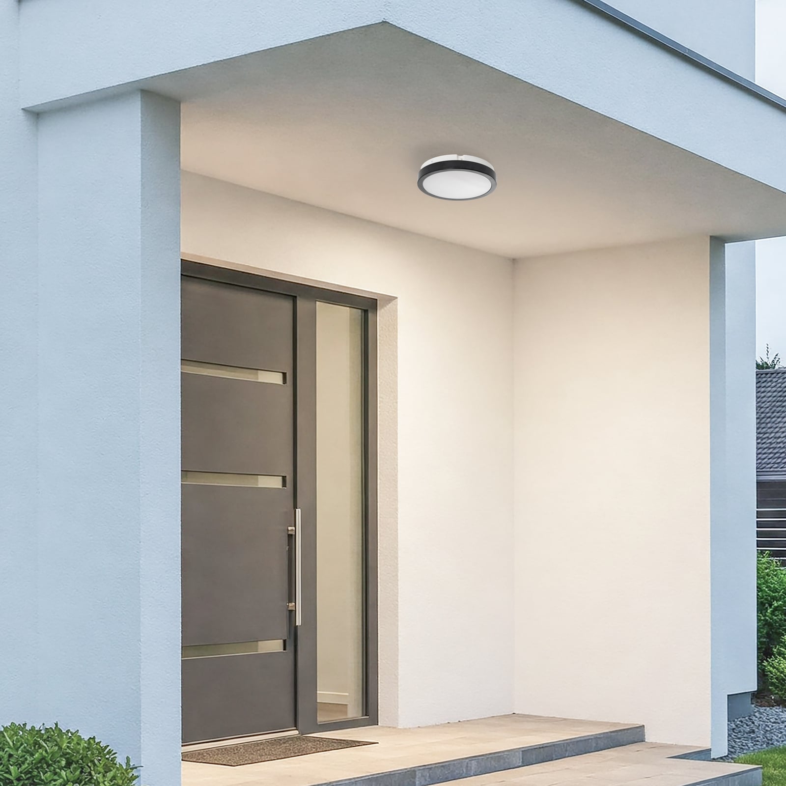 LED taklampe Vera svart plast Ø22 cm detalj