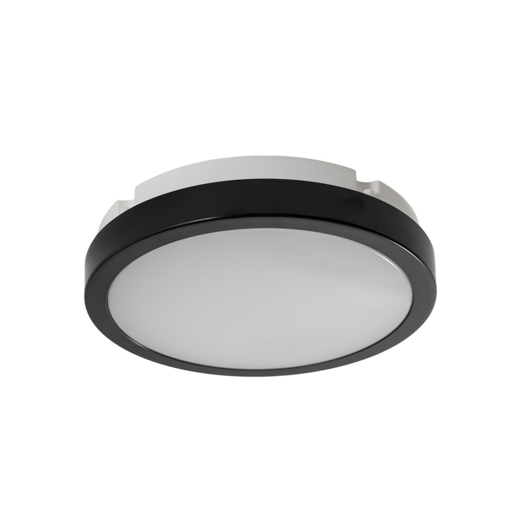 LED taklampe Vera svart plast Ø22 cm side
