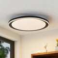 LED taklampe Verdan dimbar CCT med fjernkontroll Ø55 cm svart forfra