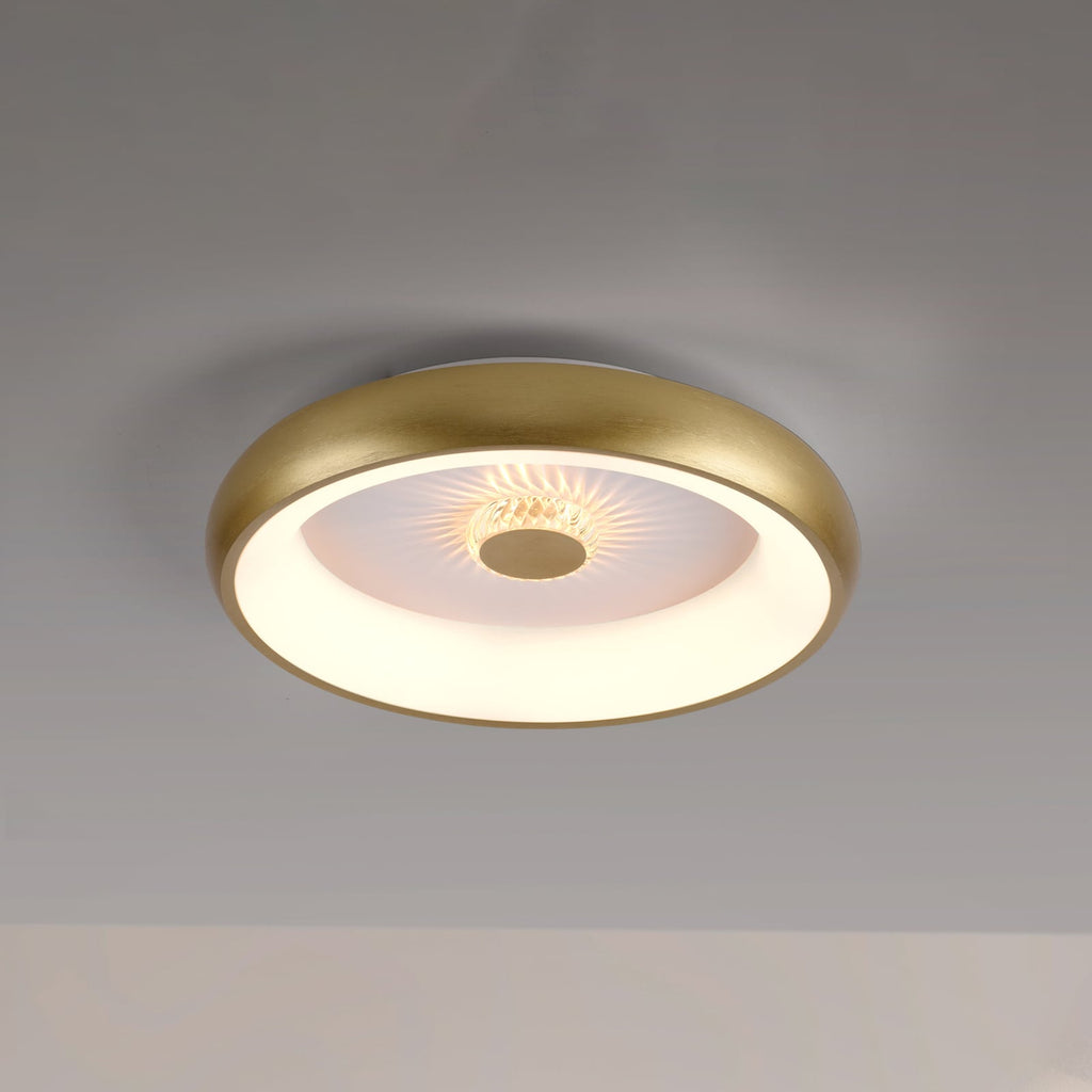 LED taklampe Vertigo dimbar CCT messing foran