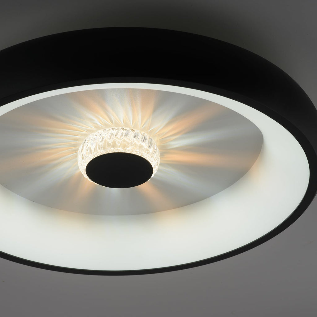 LED taklampe Vertigo dimbar svart Ø46,5 cm fjernkontroll nærbilde
