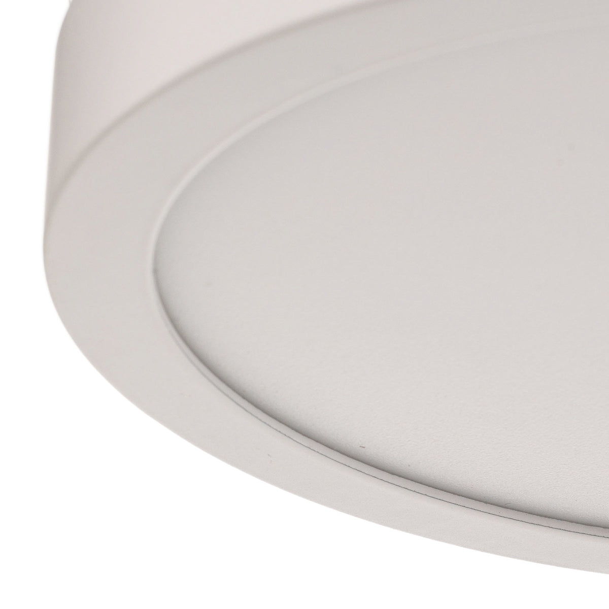 LED taklampe Vika rund hvit aluminium nærbilde