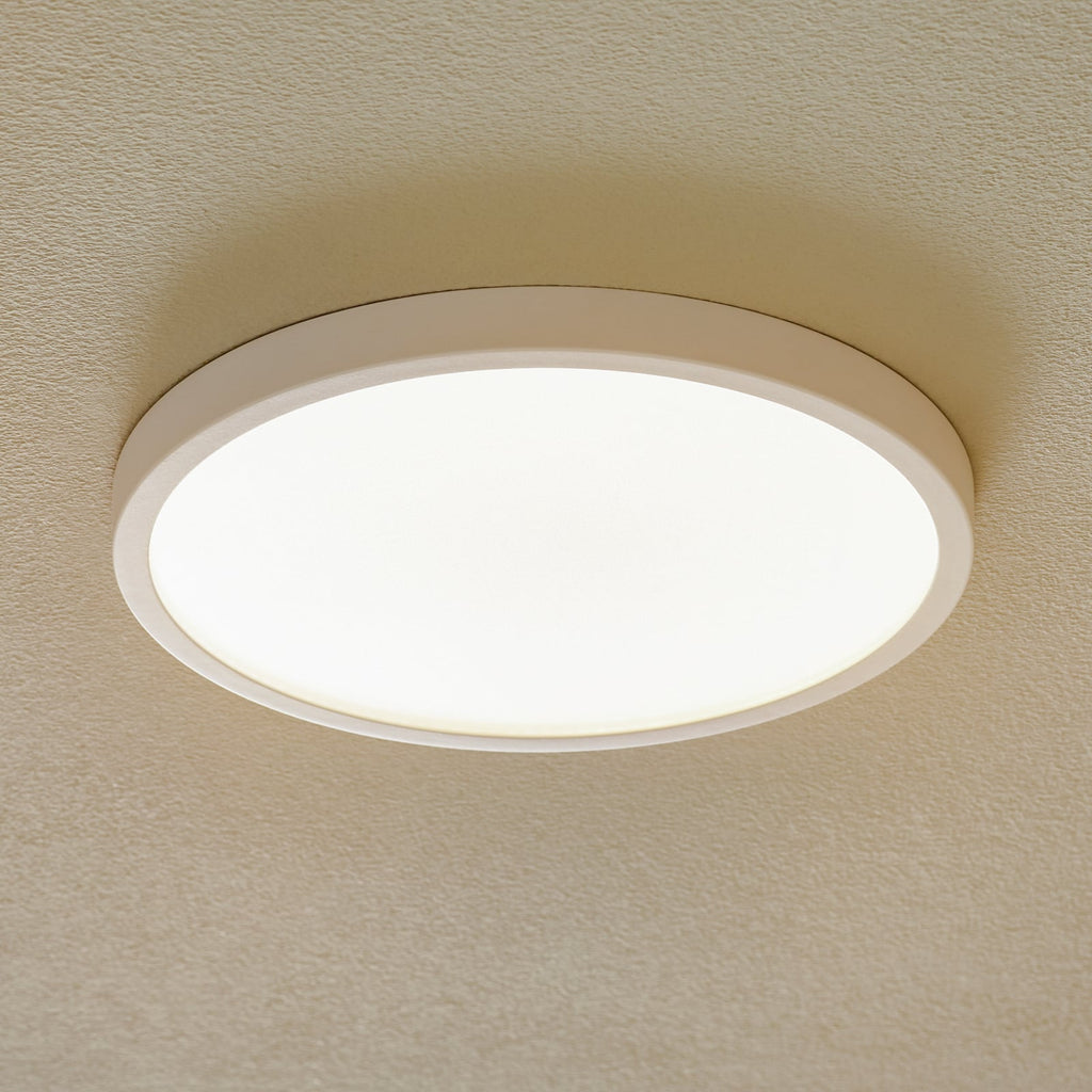 LED taklampe Vika rund hvit aluminium forfra