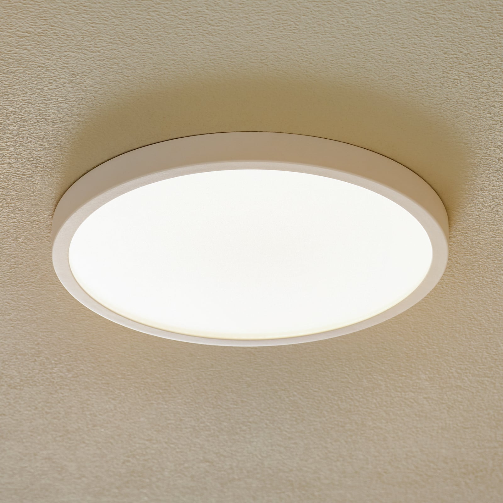LED taklampe Vika rund hvit aluminium forfra