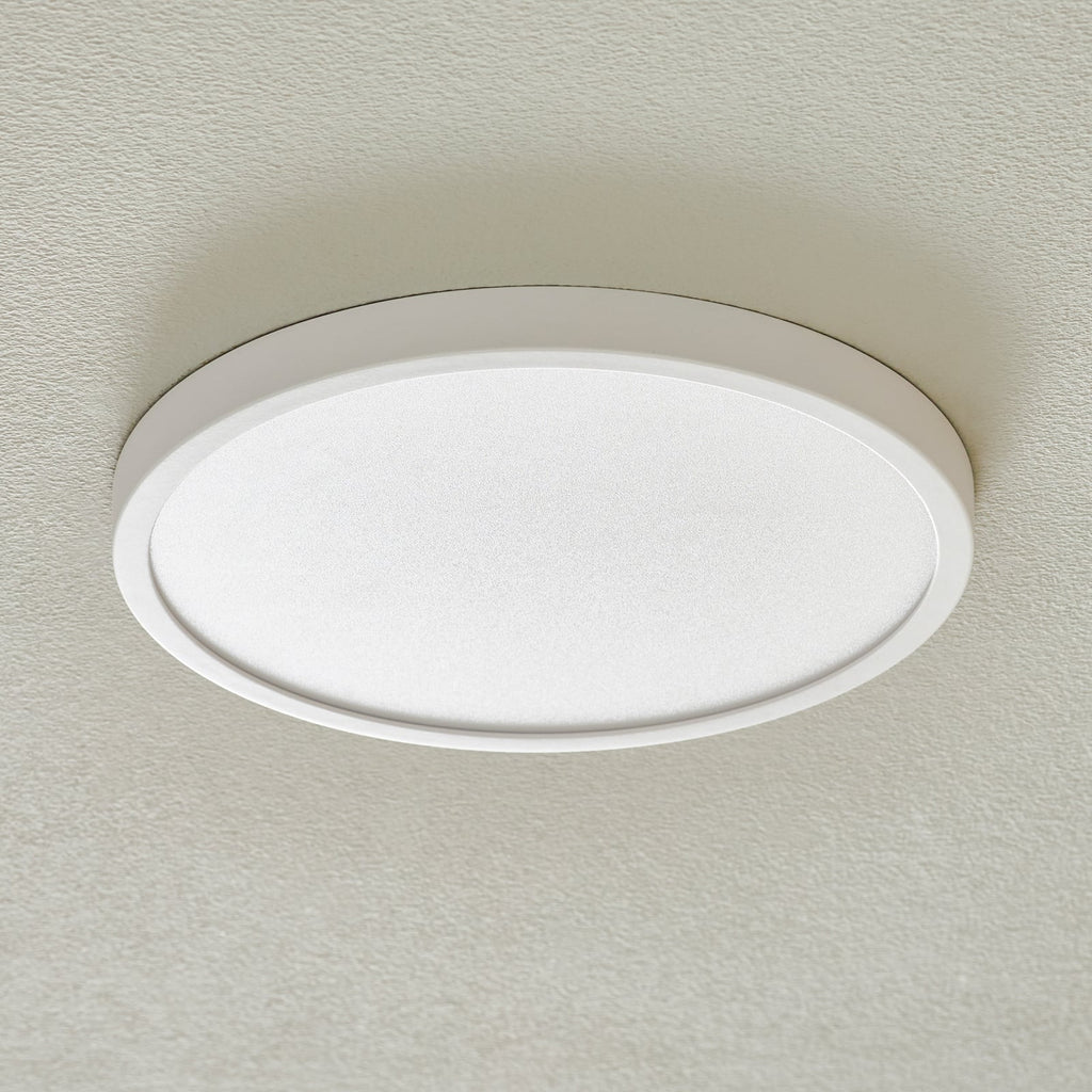 LED taklampe Vika rund hvit aluminium bakside