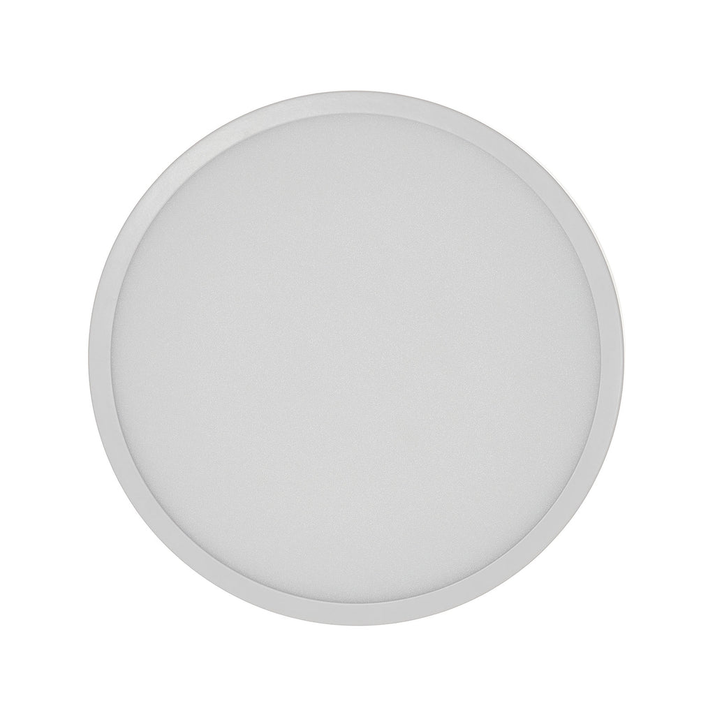 LED taklampe Vika rund hvit aluminium nærbilde av diffusor