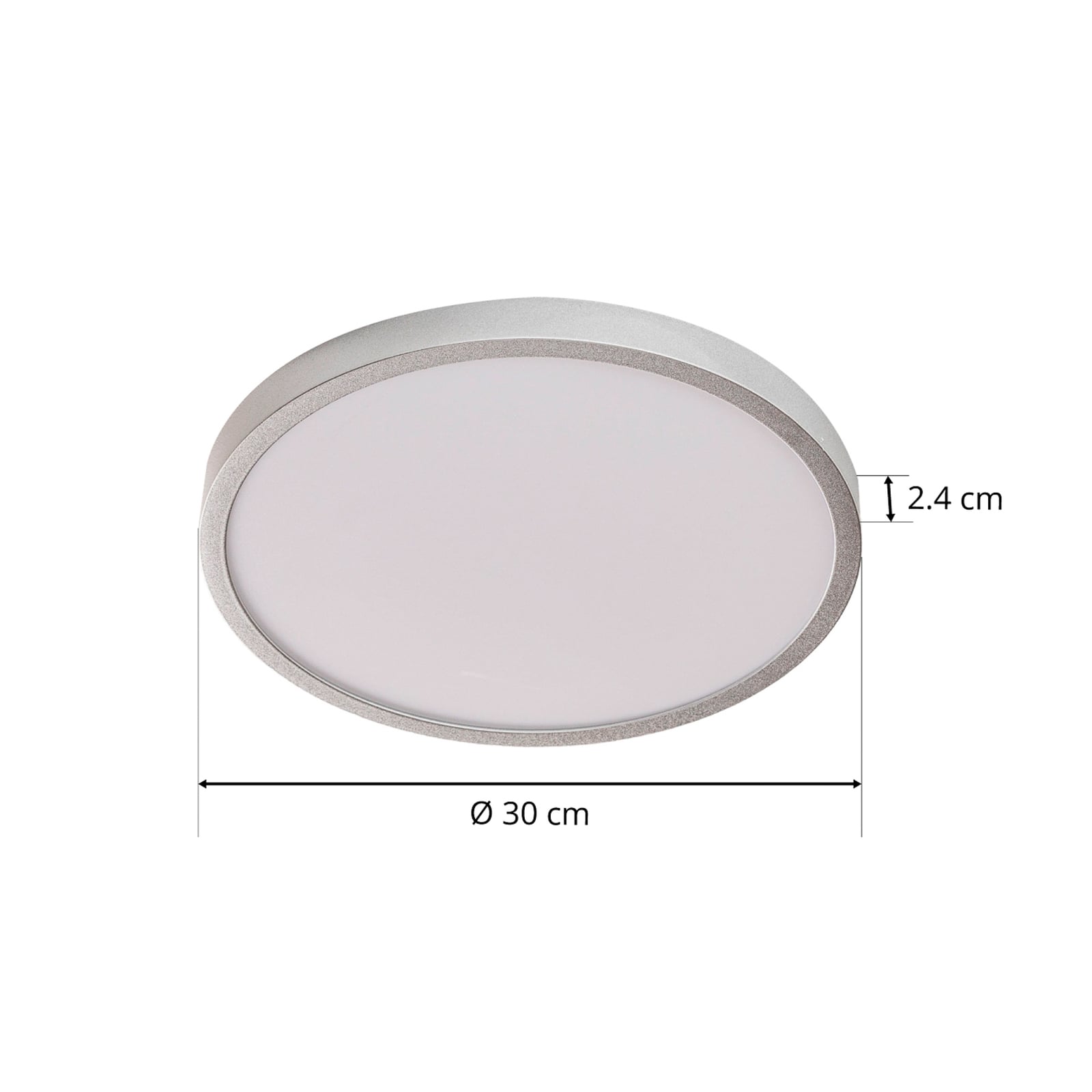 LED taklampe Vika rund matt titan Ø30 cm 25W - ORION
