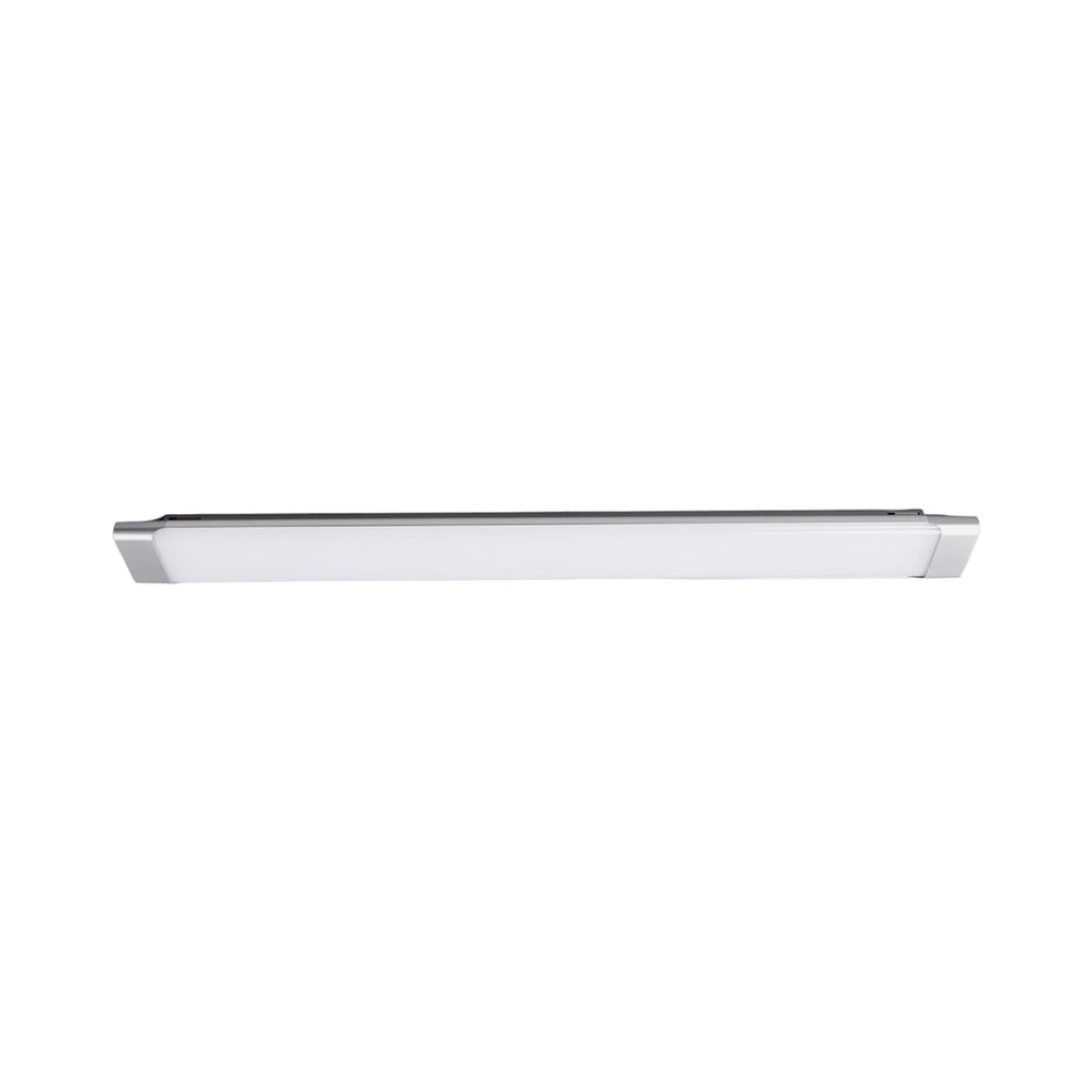 LED taklampe Vinca avlang hvit/sølv 90 cm montert i rom