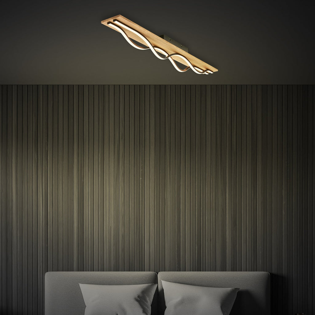 Detalj av LED taklampe Vinka 2-lys trefarget/svart