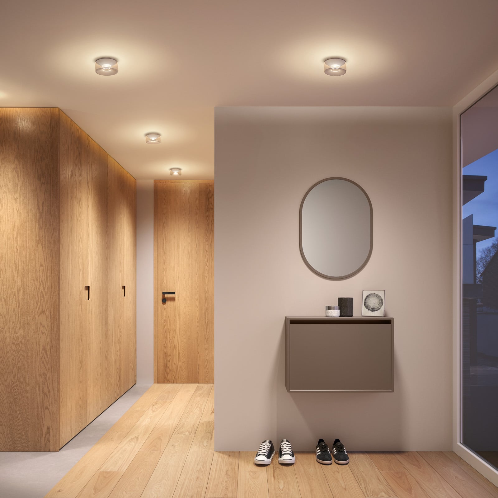LED taklampe Vior dimbar hvit Ø13 cm bakside
