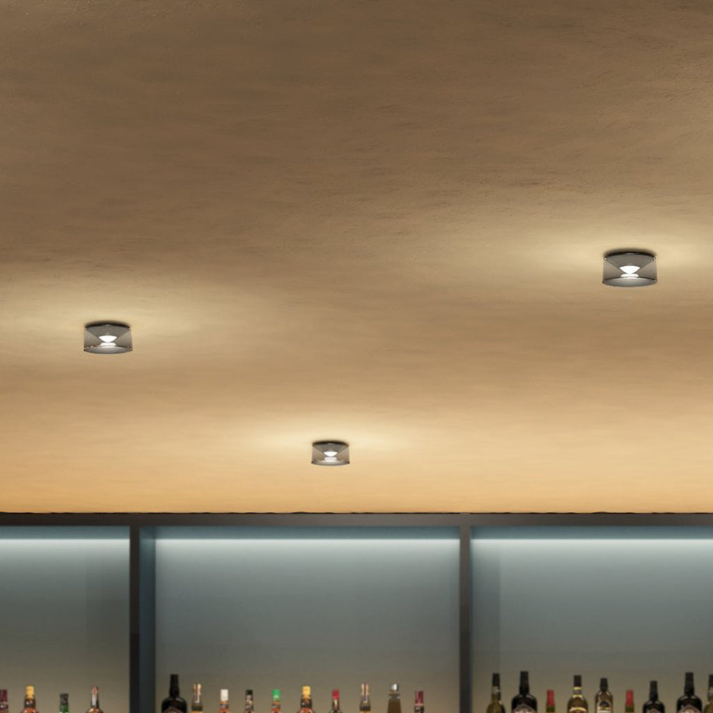 Nærbilde av LED taklampe Vior dimbar hvit Ø13 cm