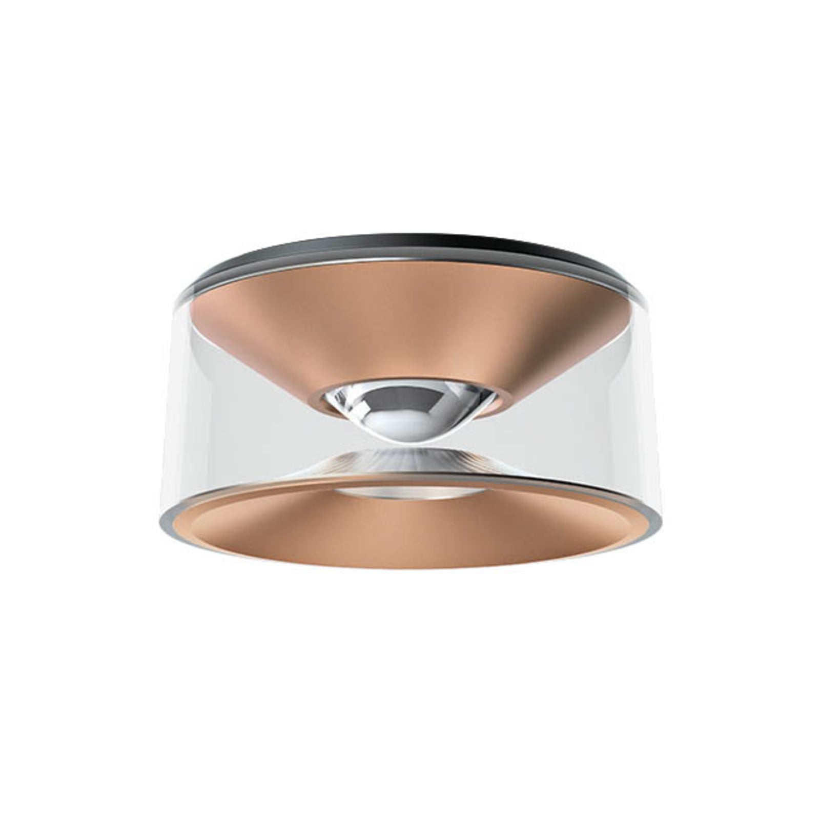 LED taklampe Vior dimbar roségull front