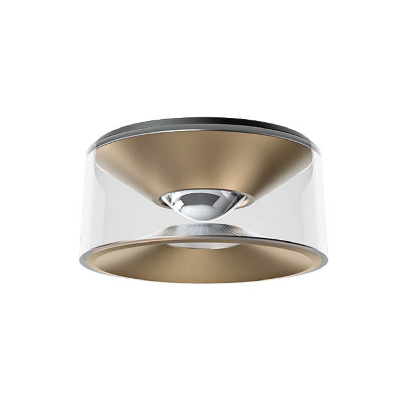 LED taklampe Vior dimbar sandgull Ø13 cm IP54 forfra