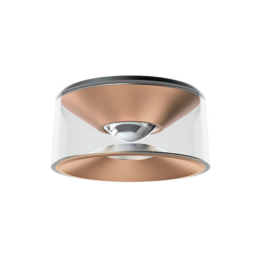 LED taklampe Vior roségull Ø13 cm dimbar IP54 forfra