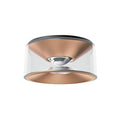 LED taklampe Vior roségull Ø13 cm dimbar IP54 forfra
