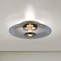 LED taklampe Vitrum dimbar glass aluminium Ø45 cm grå forfra