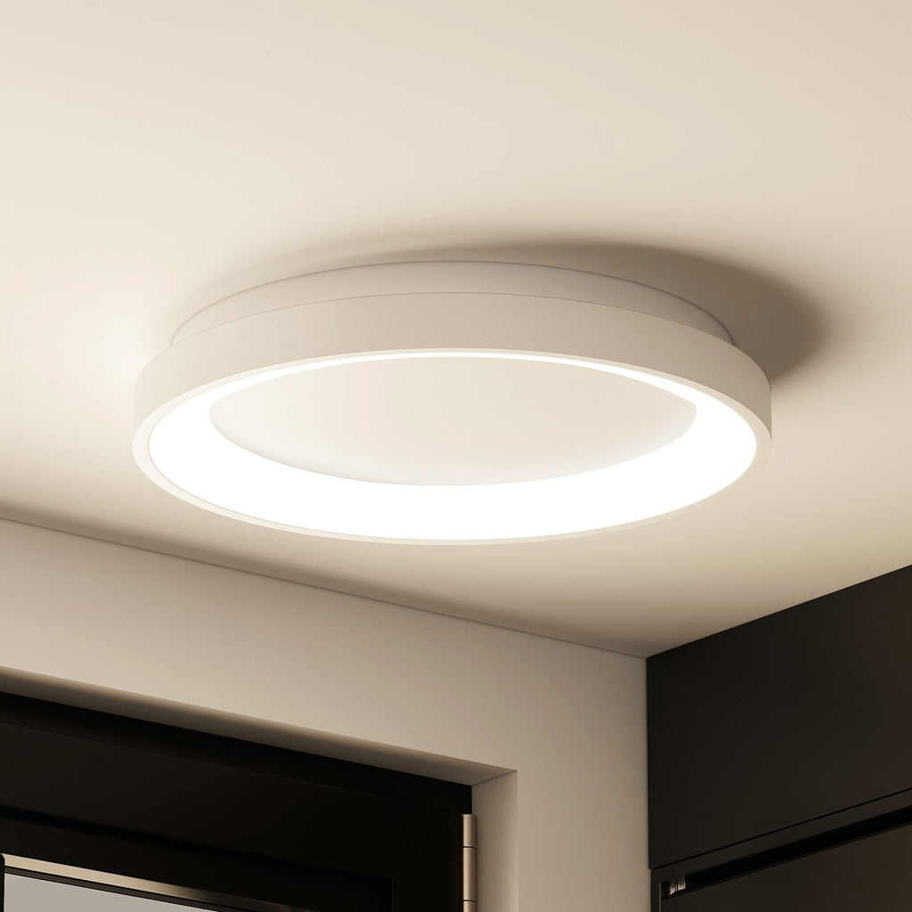 LED taklampe Vivy dimbar hvit metall Ø38 cm forfra