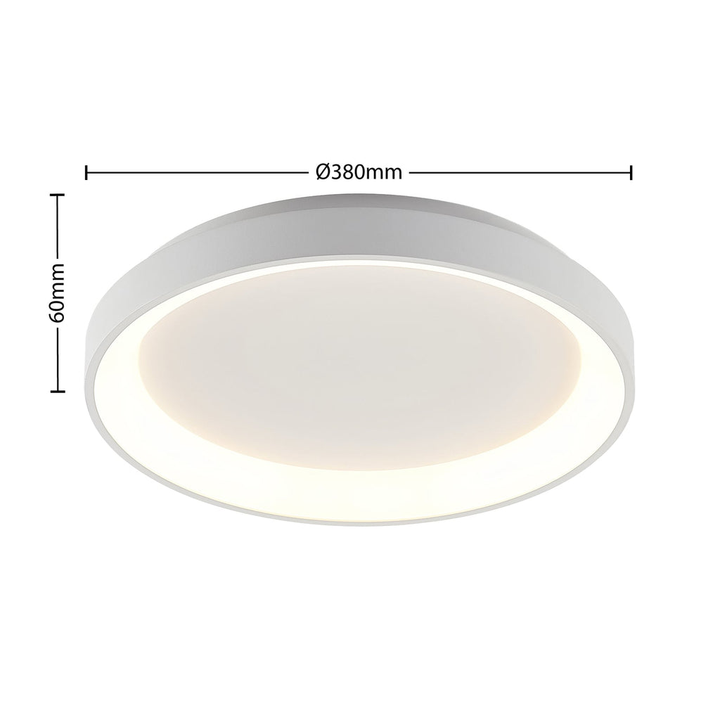 LED taklampe Vivy dimbar hvit metall Ø38 cm lysdetalj