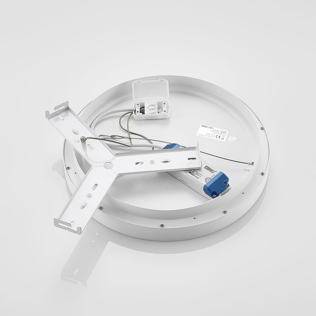 LED taklampe Vivy dimbar hvit metall Ø38 cm i interiør