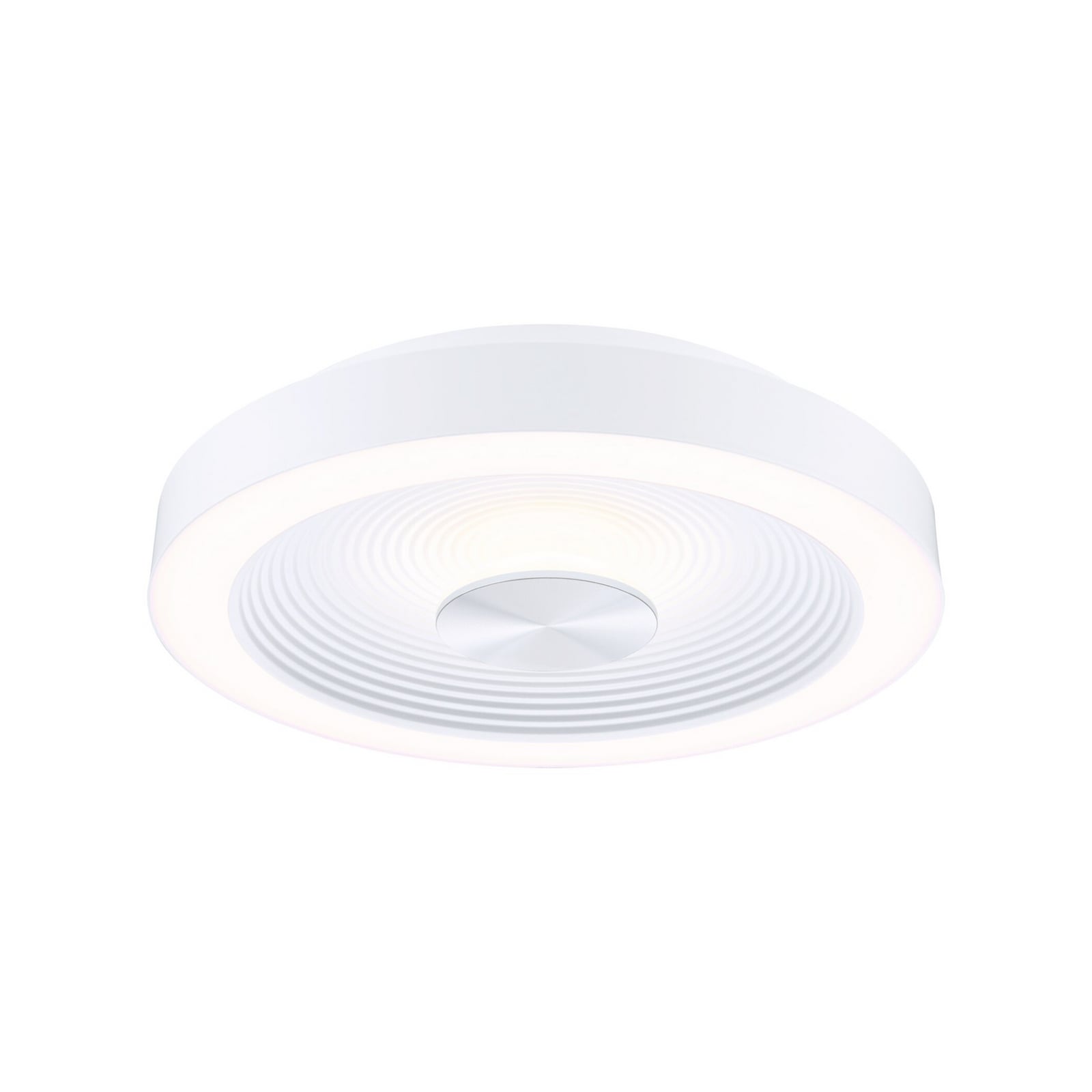 Nærbilde av lyskilde i LED taklampe Volea dimbar hvit/sølv Ø32 cm IP44 Paulmann