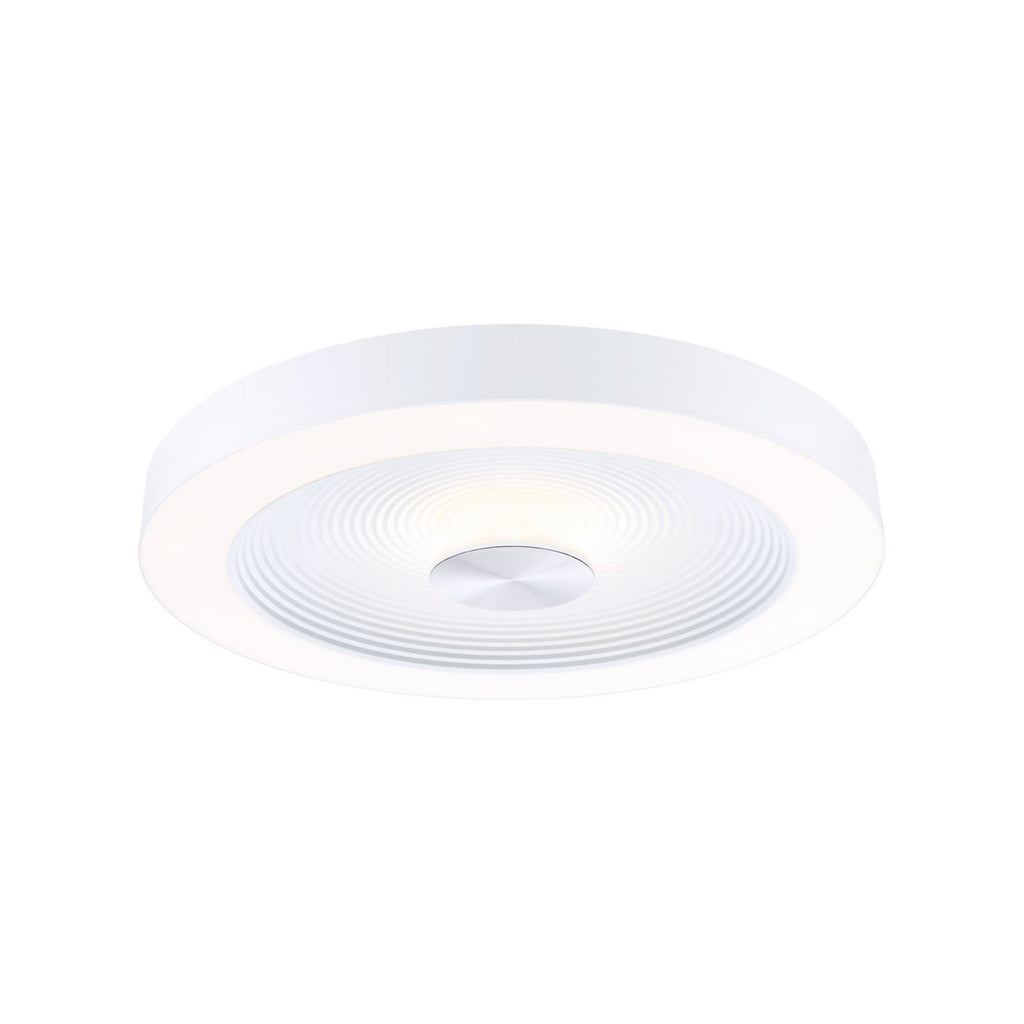 LED taklampe Volea dimbar hvit/sølv Ø40 cm IP44 montert i rom
