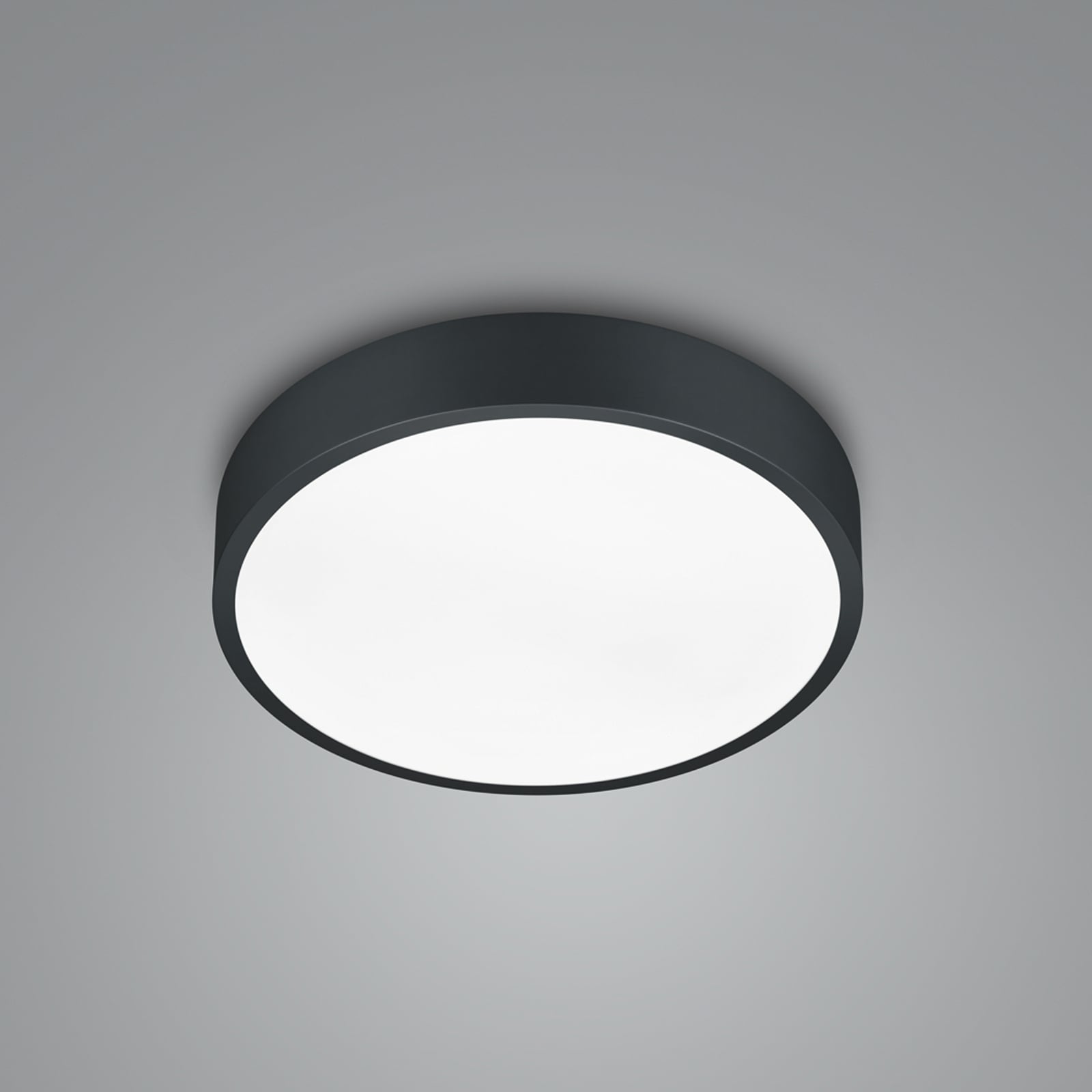 LED taklampe Waco CCT svart matt Ø31 cm bakside