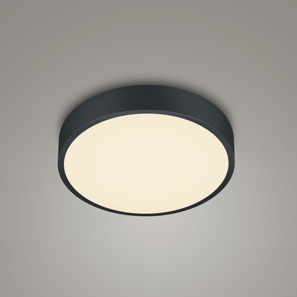 LED taklampe Waco CCT svart matt Ø31 cm montert i tak