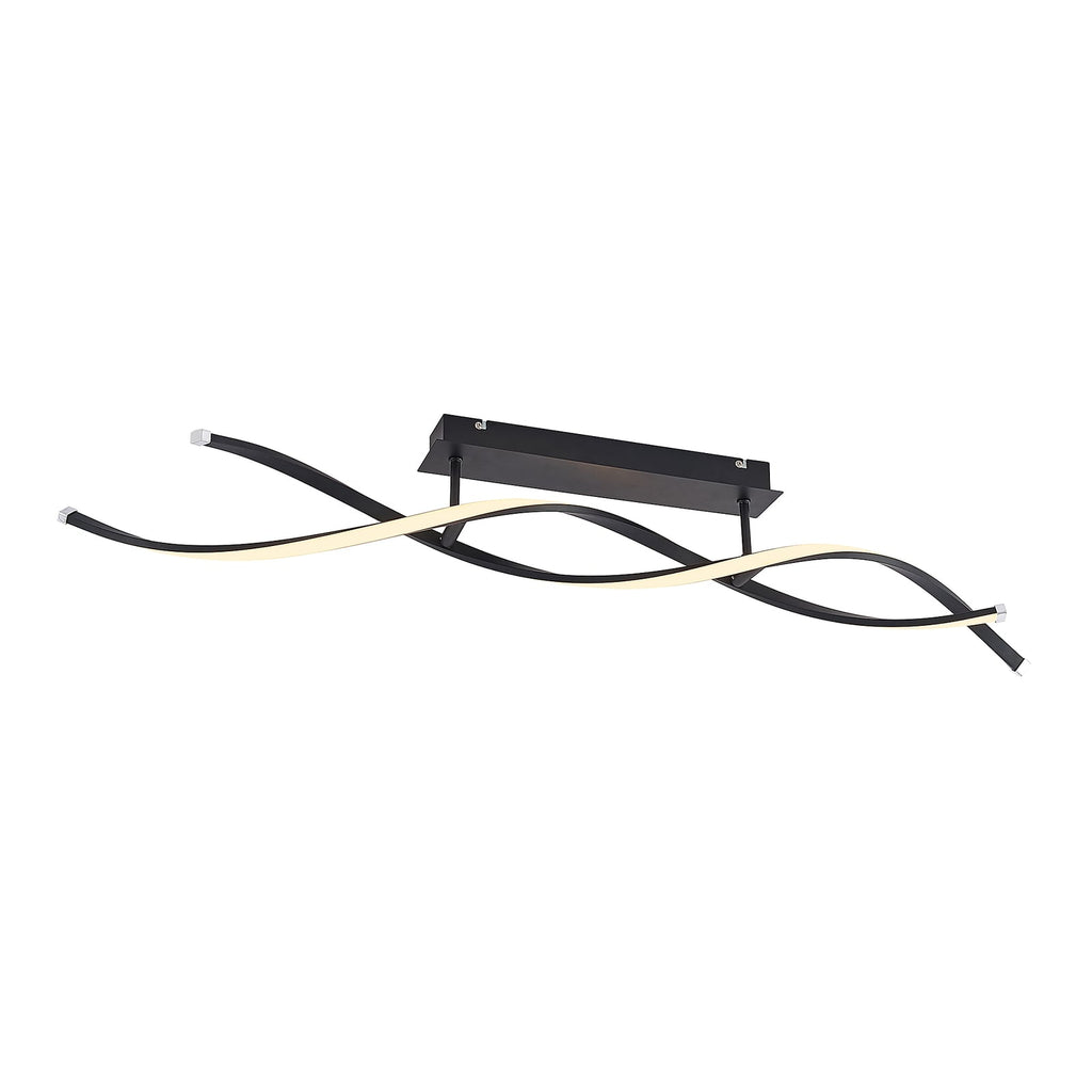 LED taklampe Welina dimbar svart 107 cm sett fra siden