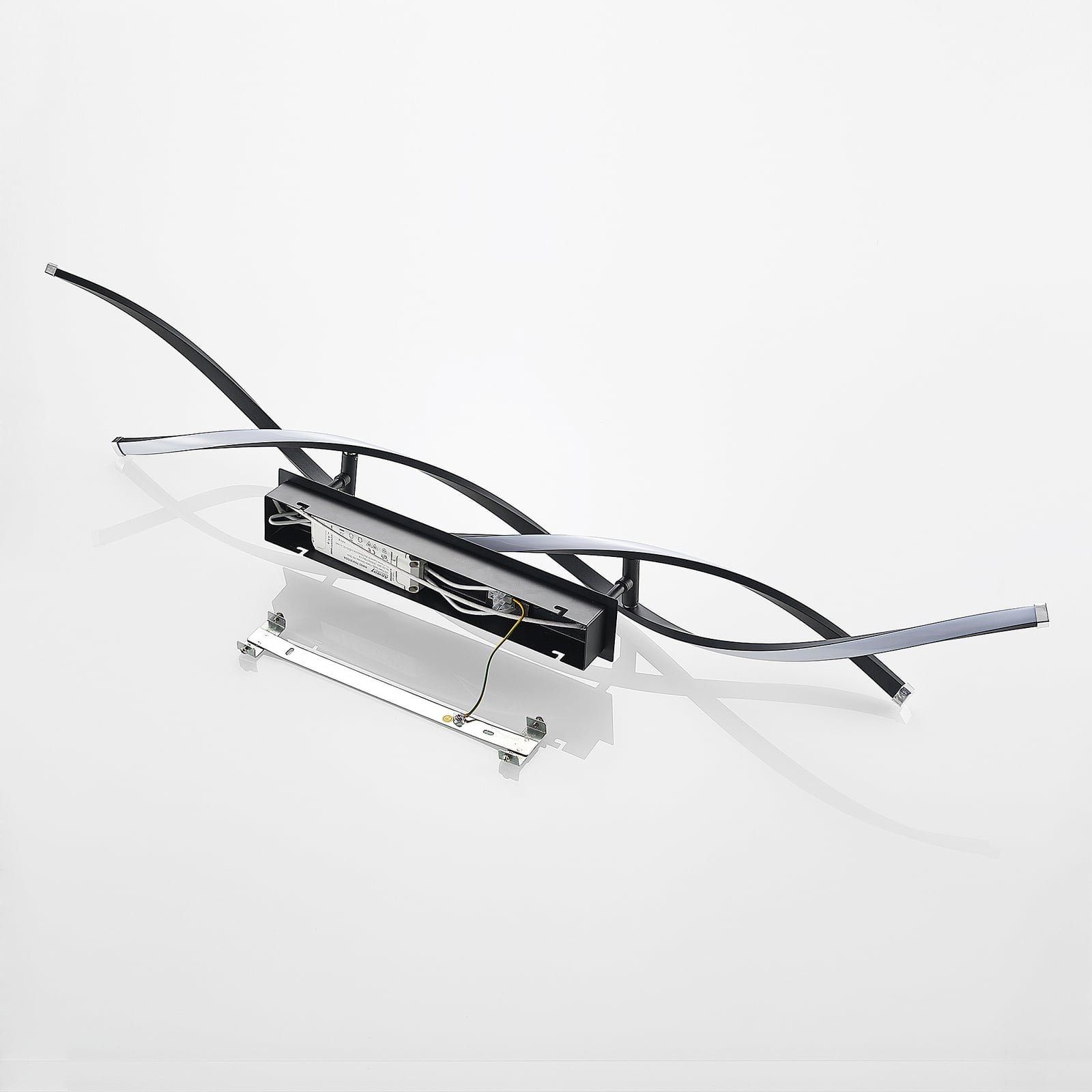 LED taklampe Welina dimbar svart 107 cm med veggbryter
