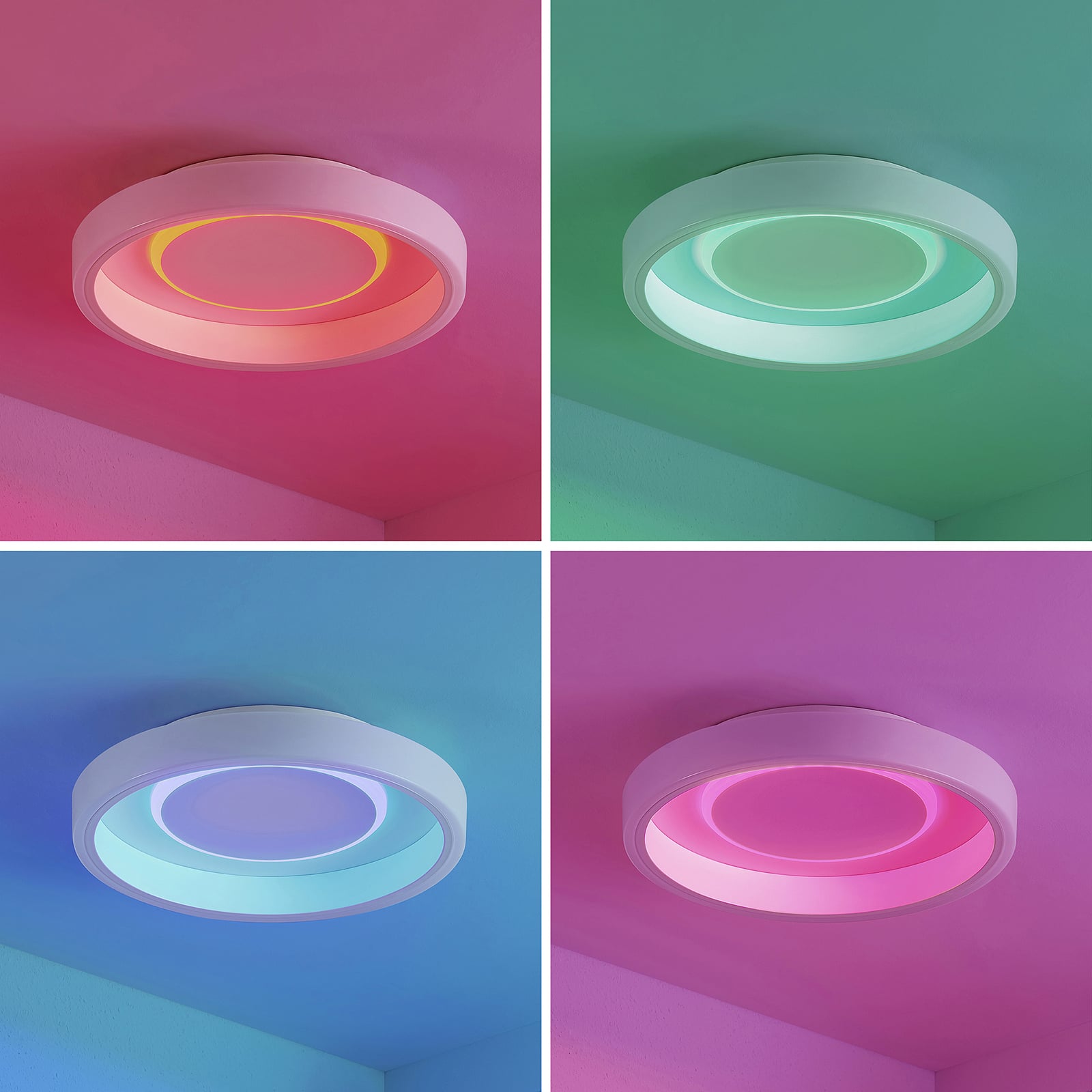 Detalj av LED taklampe Wikani dimbar RGB CCT fjernkontroll