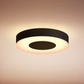 LED-taklampe Xamento Ø38 cm svart RGB CCT IP44 forfra
