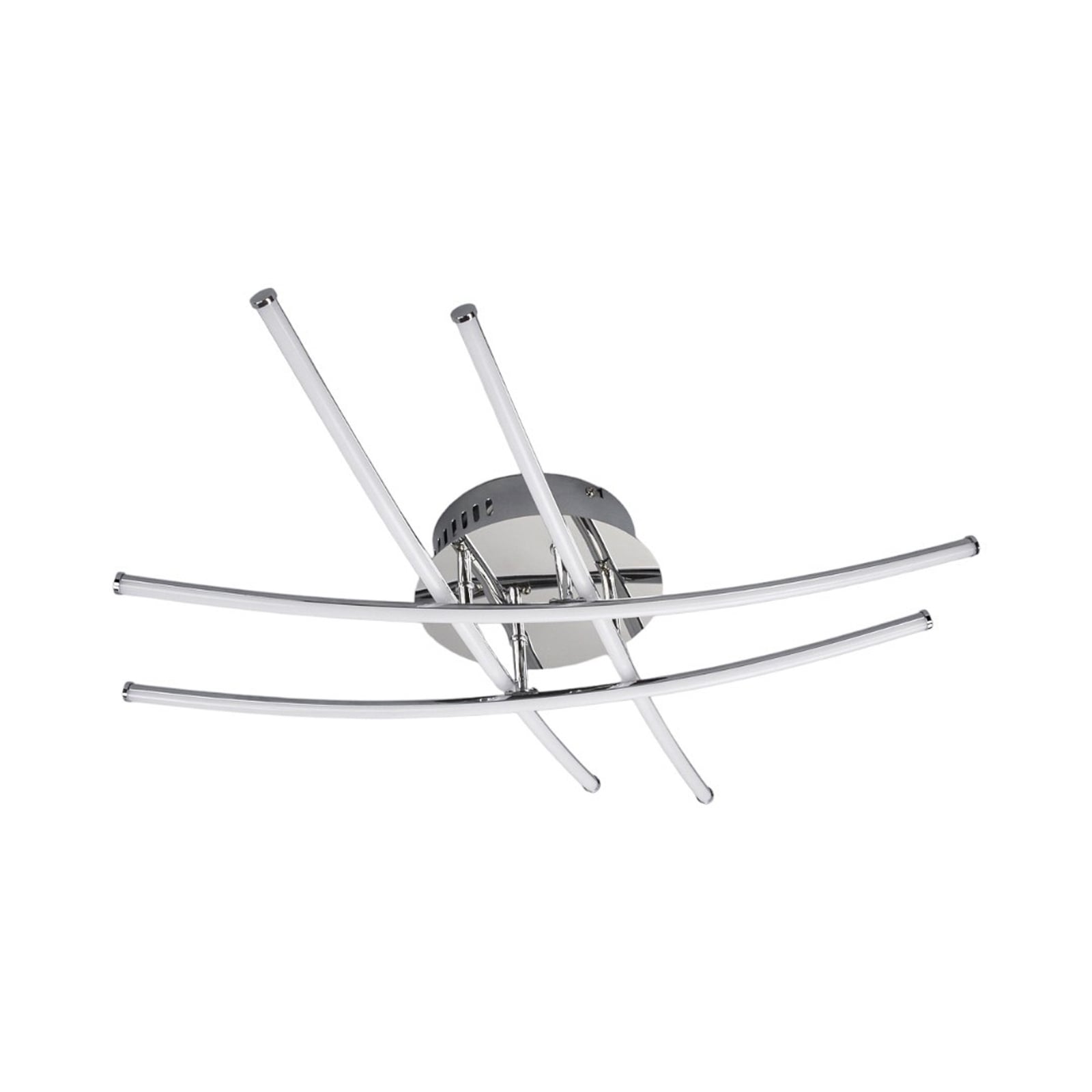 Detalj av LED taklampe Yael gitterdesign krom 67x67 cm
