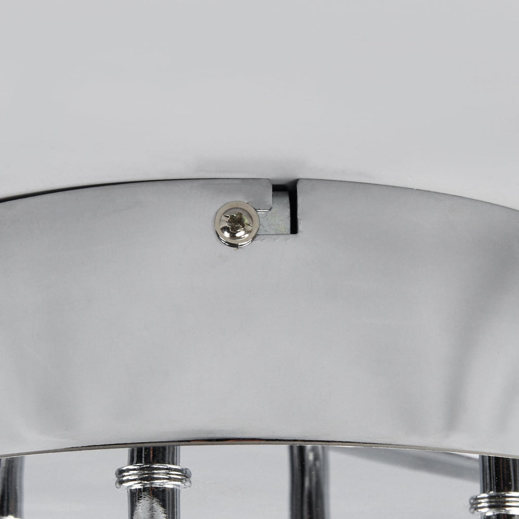 LED taklampe Yael gitterdesign krom 67x67 cm lysdetalj