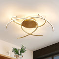 LED taklampe Yareli dimbar gull metall forfra