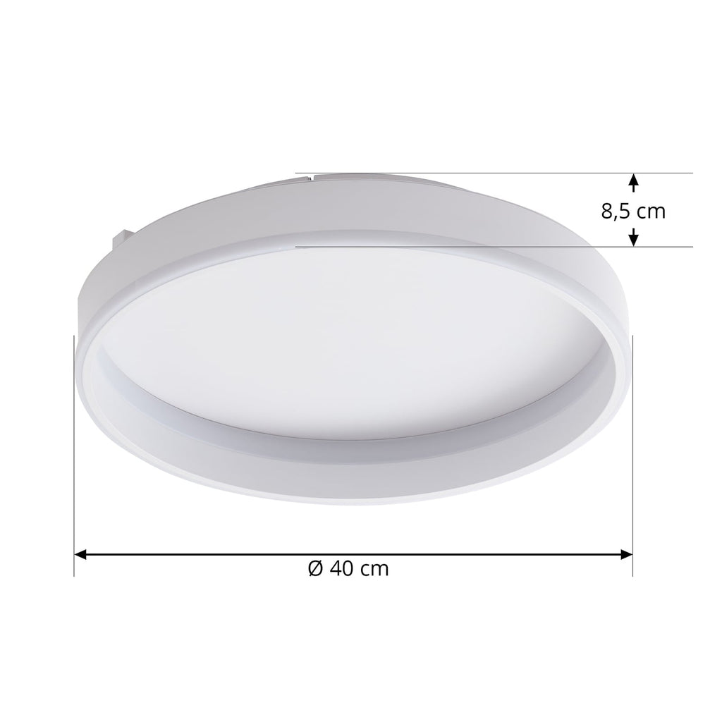 Montert LED taklampe Yasmen dimbar hvit metall i rom
