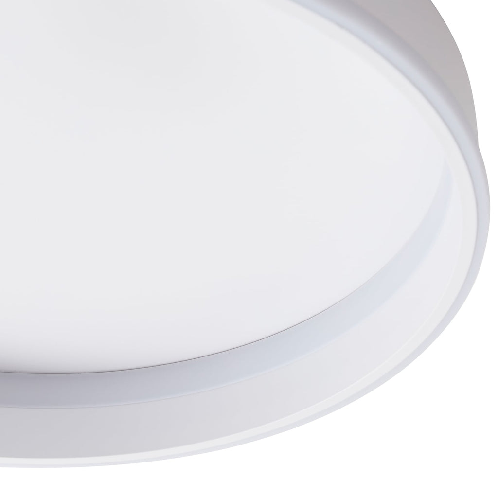 LED taklampe Yasmen dimbar hvit metall med lys på