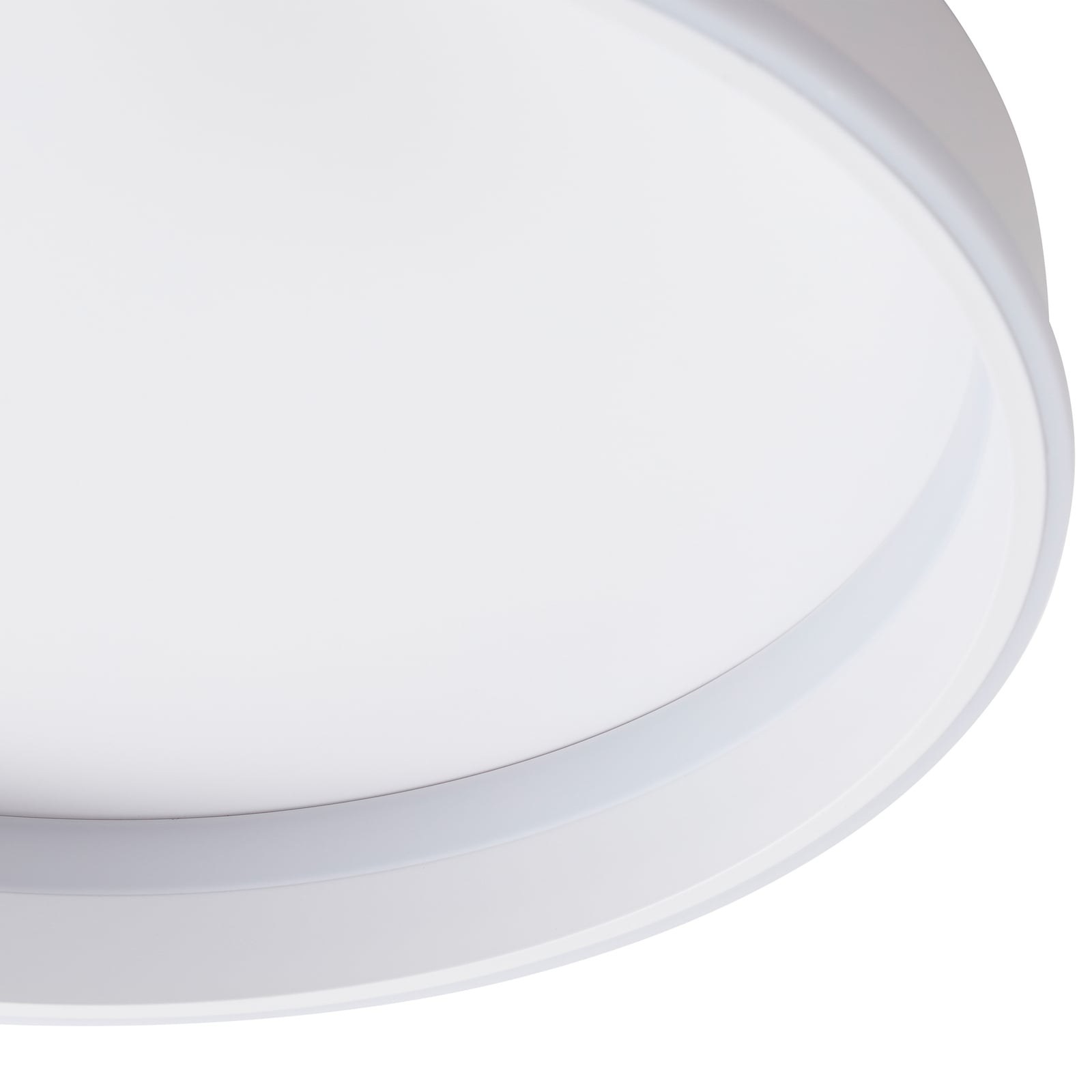 LED taklampe Yasmen dimbar hvit metall med lys på