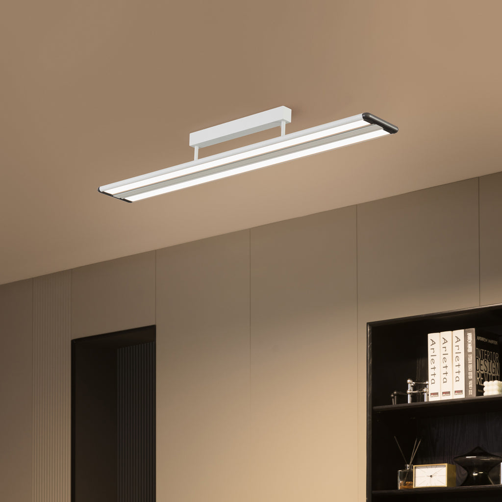 LED taklampe Yuela DALI dimbar hvit 120 cm 45W forfra
