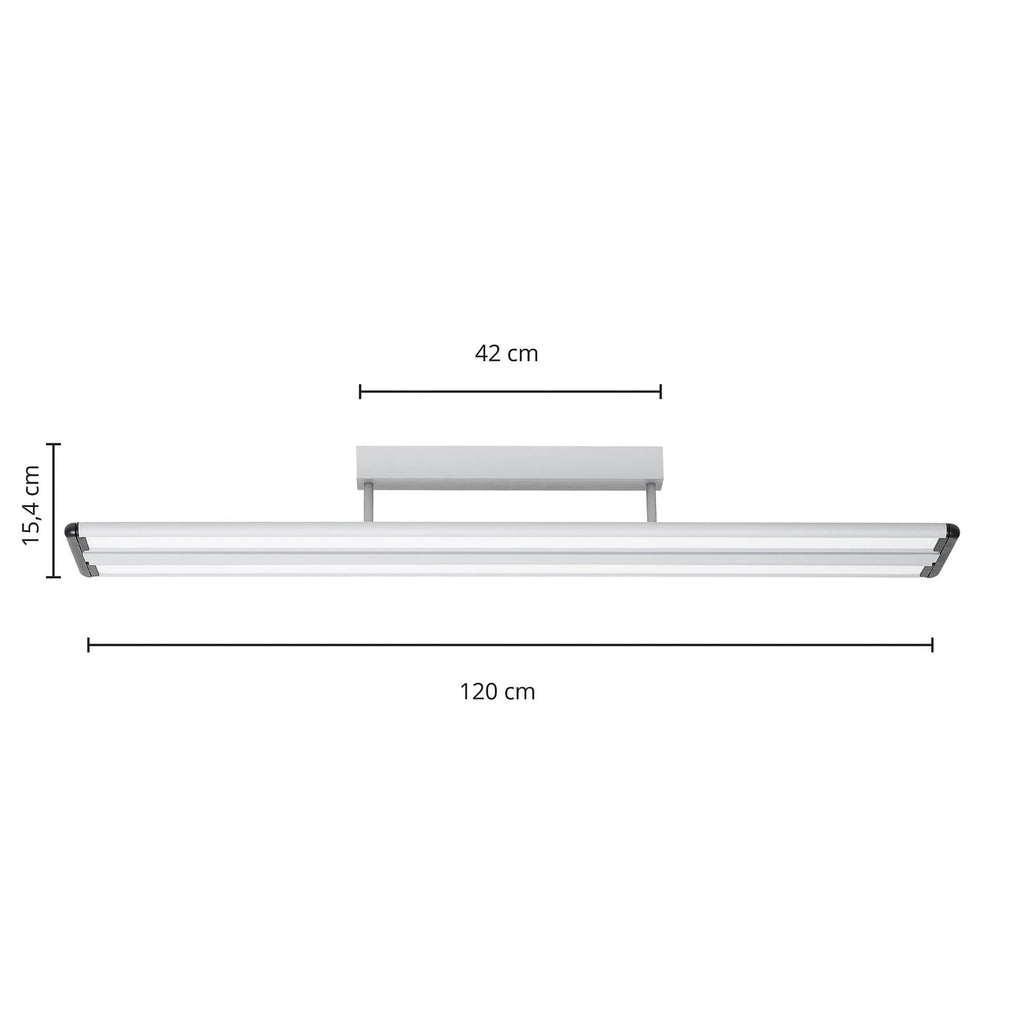 LED taklampe Yuela DALI dimbar hvit 120 cm 45W montert
