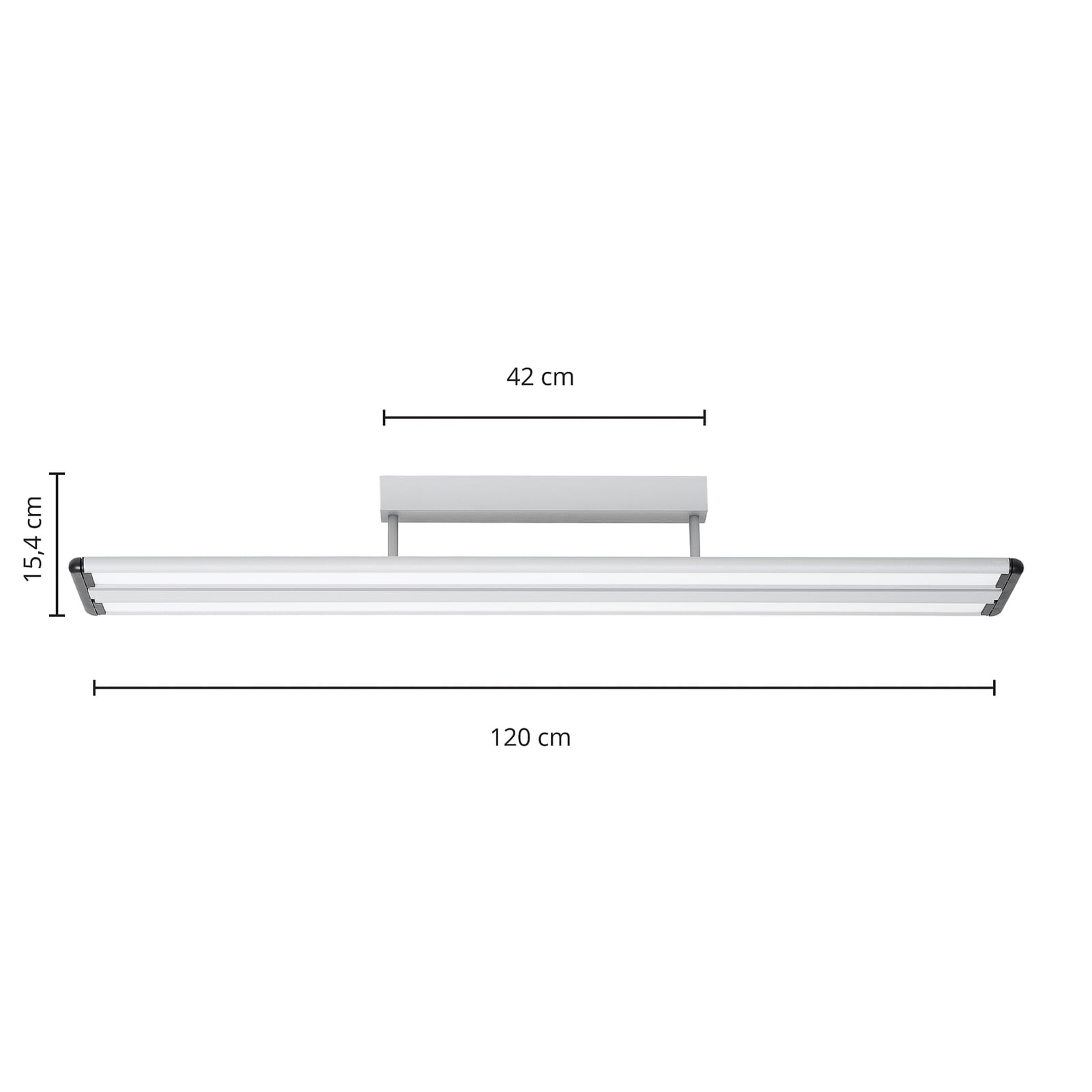 LED taklampe Yuela DALI dimbar hvit 120 cm 45W montert