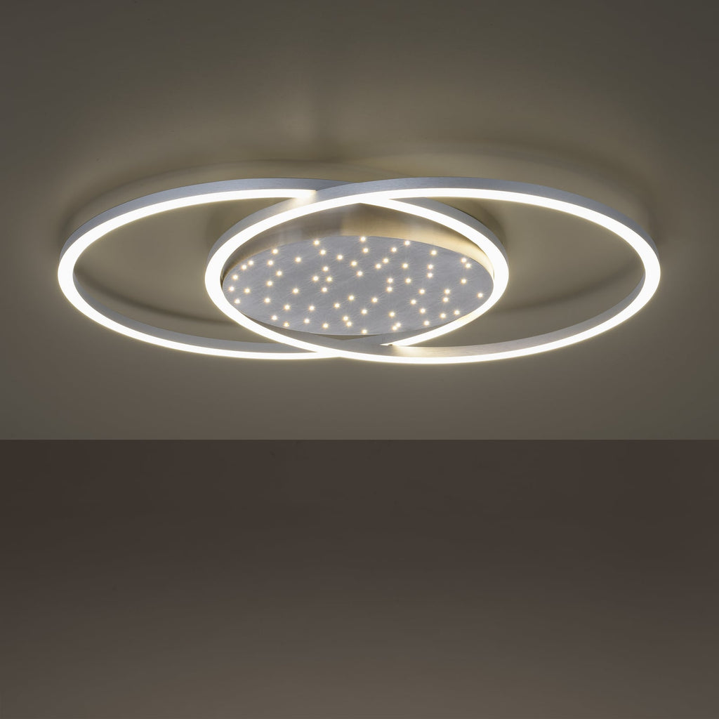LED taklampe Yuki CCT dimbar detalj av aluminiumramme