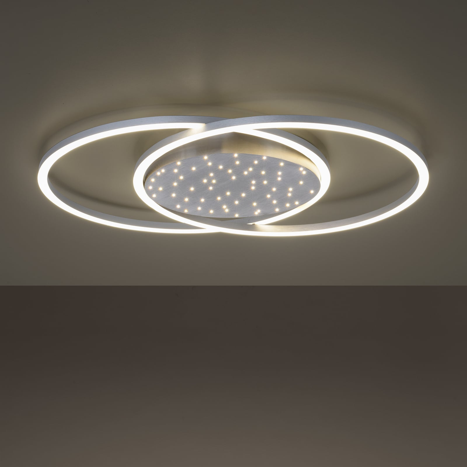 LED taklampe Yuki CCT dimbar detalj av aluminiumramme