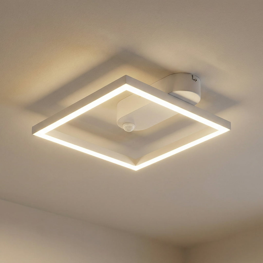 LED taklampe Yulla med bevegelsessensor hvit forfra