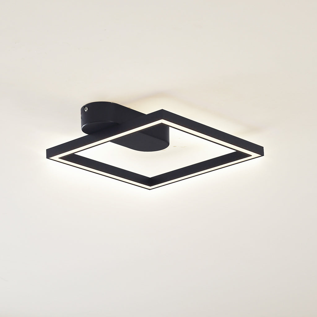 LED taklampe Yulla svart aluminium forfra