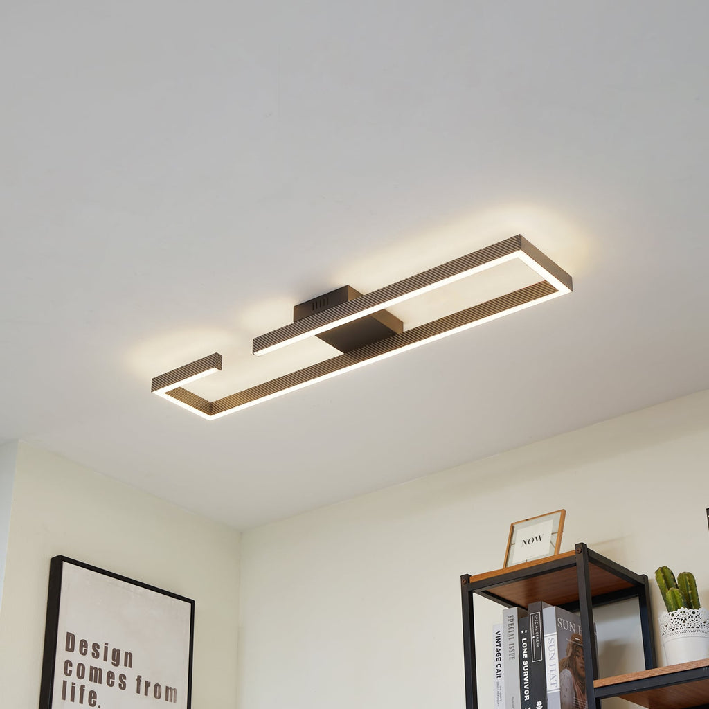 LED taklampe Yvor svart aluminium bakside