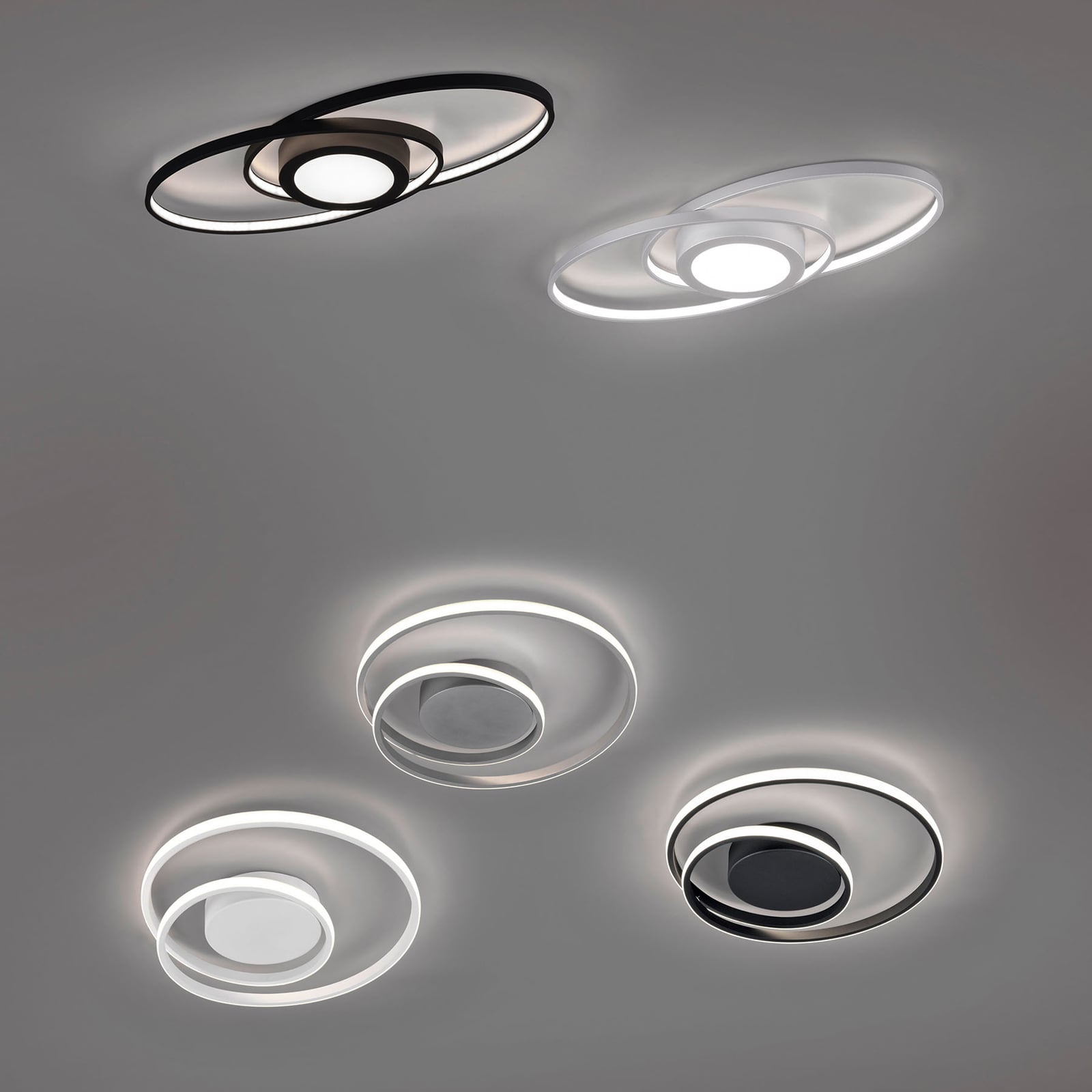 LED taklampe Zibal dimbar hvit matt nærbilde